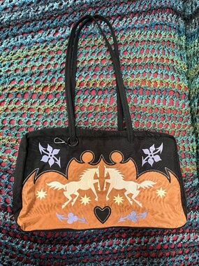 Baggu Medium Nylon Bowler Bag Western Appliqué